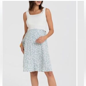 Seraphine sleeveless maternity and nursing dress
